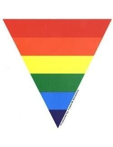 YUJEAN TRIANGLE RAINBOW 5inch X 5inch STICKER