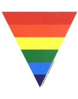 YUJEAN TRIANGLE RAINBOW 5inch X 5inch STICKER