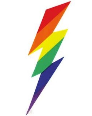 FLYING MONKEE RAINBOW BOLT CLING STICKER