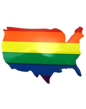  USA RAINBOW STATIC CLING