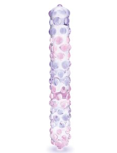 GLAS GLAS PURPLE ROSE GLASS NUBBY 9"