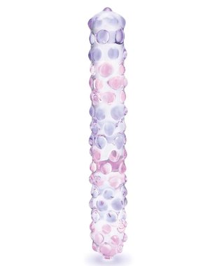 GLAS GLAS PURPLE ROSE GLASS NUBBY 9"