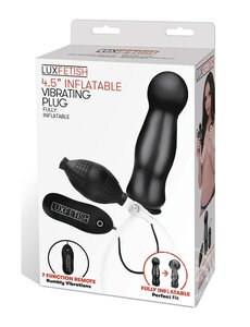 LUX FETISH LUX FETISH 4.5 INFLATABLE VIBRATING BUTT PLUG