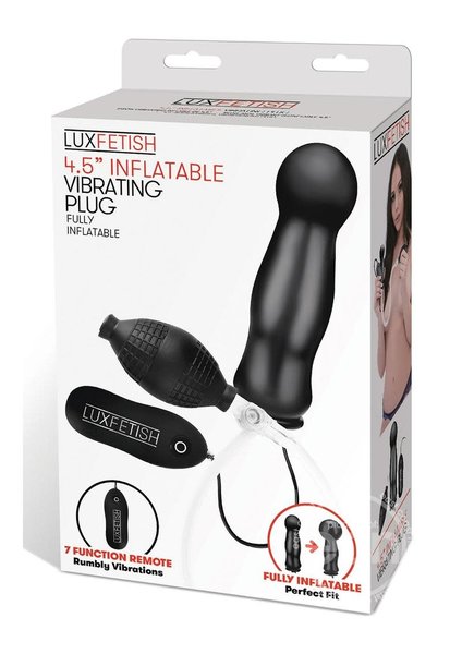 LUX FETISH LUX FETISH 4.5 INFLATABLE VIBRATING BUTT PLUG