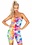 LEG AVENUE RAINBOW CAMO MESH STRAPLESS ROMPER