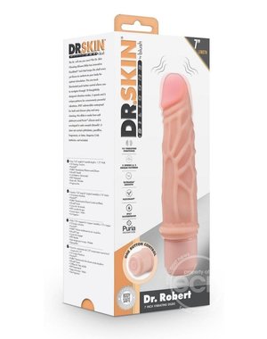 BLUSH NOVELTIES DR SKIN SILICONE DR ROBERT VIBRATING 7"