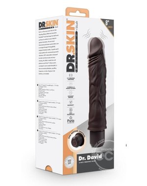 BLUSH NOVELTIES DR SKIN SILICONE DR DAVID VIBRATING 8 INCH