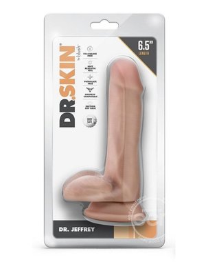 BLUSH NOVELTIES DR SKIN DR JEFFREY 6.5 DILDO WITH BALLS