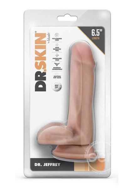 BLUSH NOVELTIES DR SKIN DR JEFFREY 6.5 DILDO WITH BALLS