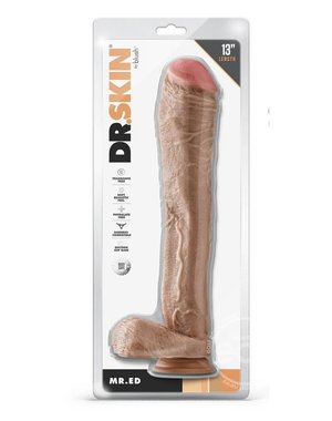 BLUSH NOVELTIES DR SKIN MR ED 13 in WITH BALLS & SUCTION DILDO