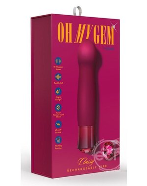 BLUSH NOVELTIES OH MY GEM CLASSY RECHARGEABLE VIBE GARNET