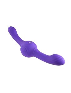 EVOLVED NOVELTIES OUR GYRO VIBE RECHARGEABLE SILICONE DUAL ENDED PURPLE VIBRATOR