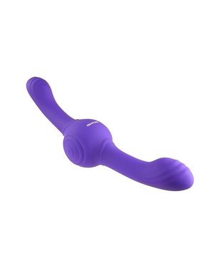 EVOLVED NOVELTIES OUR GYRO VIBE RECHARGEABLE SILICONE DUAL ENDED PURPLE VIBRATOR