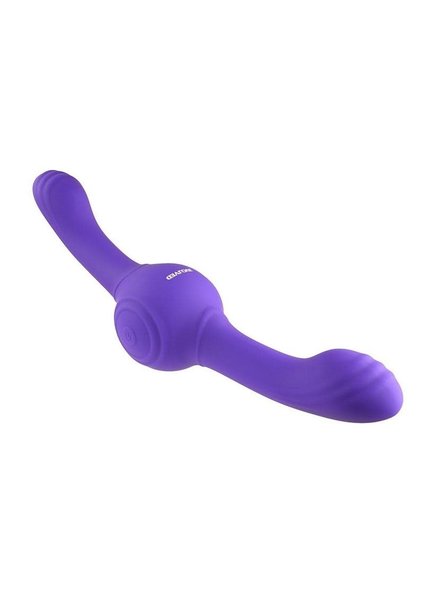 EVOLVED NOVELTIES OUR GYRO VIBE RECHARGEABLE SILICONE DUAL ENDED PURPLE VIBRATOR