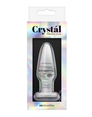 NS Novelties CRYSTAL GLASS TAPERED CLEAR PLUG SMALL