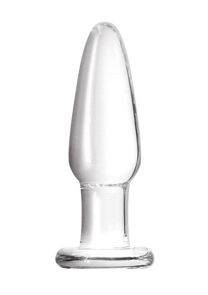 NS Novelties CRYSTAL GLASS TAPERED CLEAR PLUG SMALL