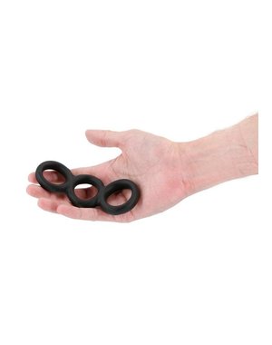 Renegade RENEGADE THREEFOLD SILICONE COCK RING BLACK