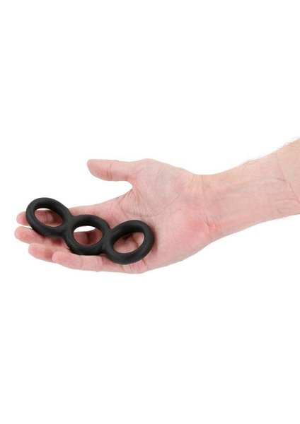 Renegade RENEGADE THREEFOLD SILICONE COCK RING BLACK