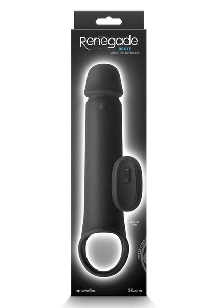 Renegade RENEGADE BRUTE RECHARGEABLE SILICONE PENIS EXTENSION BLACK