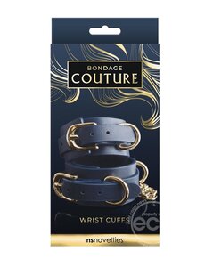NS Novelties BONDAGE COUTURE WRIST CUFFS BLUE