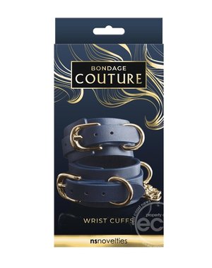 NS Novelties BONDAGE COUTURE WRIST CUFFS BLUE