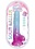 Hott Products COTTON CANDY SOUR BALLER DILDO 7" AQUA & PURPLE