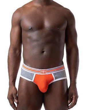 NASTY PIG NASTY PIG XPOSED CLASSIC BRIEF FLAME ORANGE/WOLF GREY