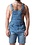 NASTY PIG NASTY PIG OVERALL JEAN SHORT  LIGHT BLUE