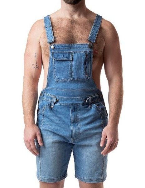 NASTY PIG NASTY PIG OVERALL JEAN SHORT  LIGHT BLUE