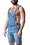 NASTY PIG NASTY PIG OVERALL JEAN SHORT  LIGHT BLUE