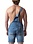 NASTY PIG NASTY PIG OVERALL JEAN SHORT  LIGHT BLUE
