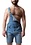 NASTY PIG NASTY PIG OVERALL JEAN SHORT  LIGHT BLUE
