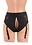 STRAP U STRAP U LACED SEDUCTRESS LACE CROTCHLESS PANTY HARNESS WITH GARTER STRAPS
