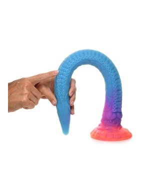 XR Brands CREATURE COCKS MAKARA GLOW IN THE DARK SILICONE SNAKE DILDO