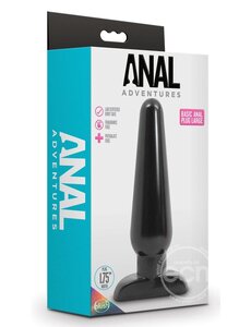  ANAL ADVENTURES BASIC ANAL PLUG BLACK LARGE