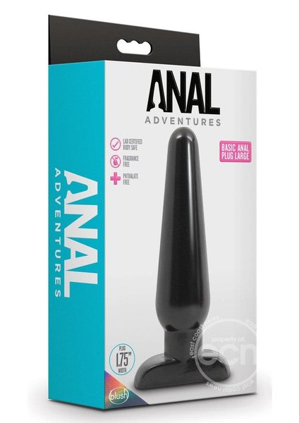 ANAL ADVENTURES BASIC ANAL PLUG BLACK LARGE