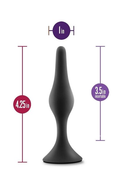 ANAL ADVENTURES ANAL ADVENTURES PLATINUM SILICONE BEGINNER PLUG BLACK