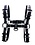 EVEREST TRADING COMPANY LLC GLOW IN THE DARK BLACK BULLDOG HARNESS WITH SILVER PIPING