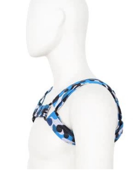 EVEREST TRADING COMPANY LLC NEOPRENE BULLDOG HARNESS BLUE CAMEO