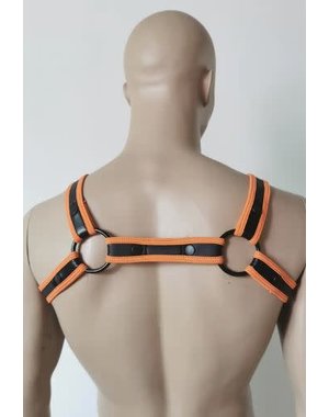 EVEREST TRADING COMPANY LLC PIPING NEOPRENE BULLDOG HARNESS ORANGE