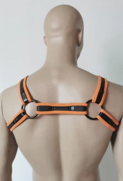 EVEREST TRADING COMPANY LLC PIPING NEOPRENE BULLDOG HARNESS ORANGE