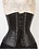 EVEREST TRADING COMPANY LLC EVEREST FAUX LEATHER OVERBUST CORSET BLACK