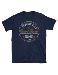 SWISH EMBASSY SWISH EMBASSY 'FEELING CUTE IDK" T-SHIRT NAVY