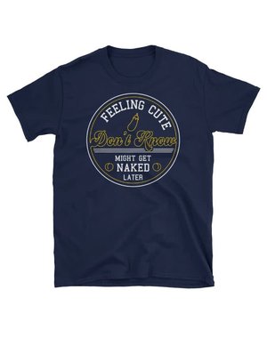 SWISH EMBASSY SWISH EMBASSY 'FEELING CUTE IDK" T-SHIRT NAVY