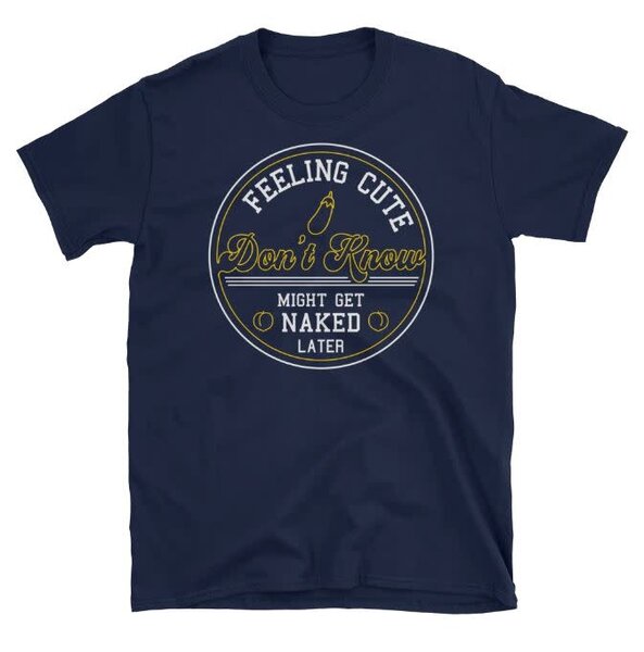 SWISH EMBASSY SWISH EMBASSY 'FEELING CUTE IDK" T-SHIRT NAVY
