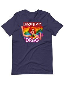 SWISH EMBASSY SWISH EMBASSY 'LEGALIZE DRAG" T-SHIRT NAVY