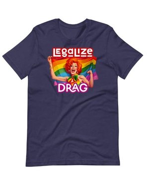 SWISH EMBASSY SWISH EMBASSY 'LEGALIZE DRAG" T-SHIRT NAVY