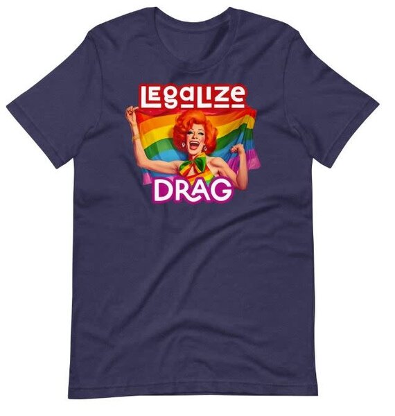 SWISH EMBASSY SWISH EMBASSY 'LEGALIZE DRAG" T-SHIRT NAVY