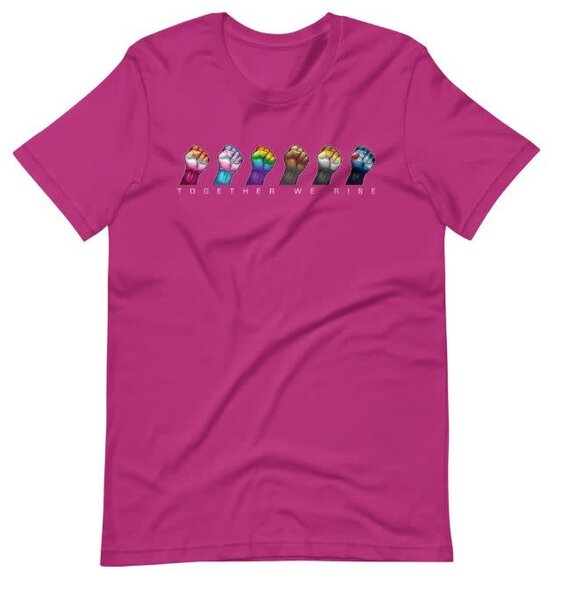 SWISH EMBASSY SWISH EMBASSY 'TOGETHER WE RISE" T-SHIRT BERRY