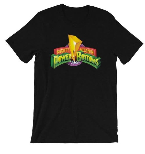 SWISH EMBASSY SWISH EMBASSY 'MIGHTY MOANIN POWER BOTTOMS" T-SHIRT BLACK HEATHER